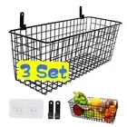 3 Set [Extra Large]Hanging Wall Wire Baskets, Farmhouse Food Storage Kitchen