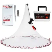 Cast Net | Lead, 8ft Radius, 1/4 inch Mesh for Freshwater and Saltwater Bait ...