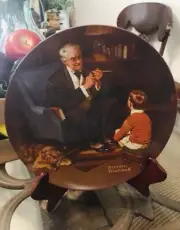 Norman Rockwell Plate "The Tycoon" Limited Edition Initialed Numbered