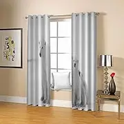 Blackout Curtains for Bedroom Animal Polar Bear 2 x W132cm x D160cm Thermal Insulated Blackout Curtains Heat and Full Light Blocking Curtains Window Drapes for Living Room 2 Panels Set