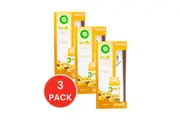 AIR WICK 174g AUTOMATIC SPRAY ESSENTIAL OILS 24/7 DEVICE REFILL AND BATTERY INCLUDED VANILLA AND SOFT CASHMERE (3x Pack)