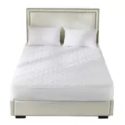 Bamboo Pillowtop Mattress Topper Protector White - Queen