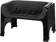 The Fluff Trough Elevated Slow Feeder Dog Bowl - Prevents Fast Eaters from Binging & Choking on Food, Minimizes Neck Strain, Suitable for Flat-Faced Pets, Vet Recommended, Dishwasher Safe, Black