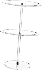 [Ｂｅｓｇａ] Glasses Display Stand Sunglasses Rack, Double Layer,Rotatable Circular Gift,Acrylic Sunglasses Organizer Eyeglasses Storage