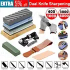 Knife Sharpening Stone Set 400&1000 3000&8000 Grit Water Stones Flattening Stone