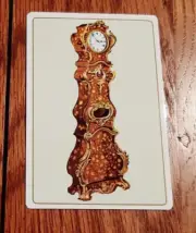VINTAGE 1989 COLLECTIBLE ANTIQUE FRENCH ROCOCO CLOCK CALENDAR CARD; BRAND NEW