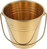 FUNNETOYU Stainless Steel Ice Cube Bucket Chilled Beverage Container for Wine Beer Smooth Edges Design for Bars Outdoor Events