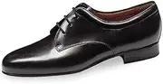 [Werner Kern] 28012 Men's Dance Shoes - Black Leather - Normal - 2 cm Standard Heel - Made in Italy