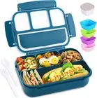 Bento Box Adult Lunch, Containers for Kids Girls Boys with 4 Compartments, Lunch