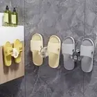 Plastic Slippers Hanger Hooks Self-adhesive Toilet Shoes Rack for Bathroom