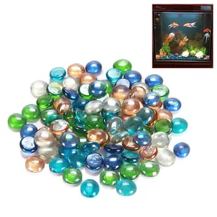 Round Glass Stones Gift Fish Tank Beads 100g Craft Pebbles M