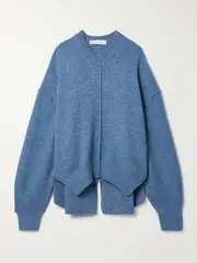 [Proenza Schouler White Label] Proenza Schouler White Label - Kellen Asymmetric Knitted Sweater - Blue - medium medium Blue