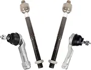 TRQ Front Inner & Outer Tie Rod Set Driver & Passenger Side Inner & Outer Compatible with 2021 Kia Forte