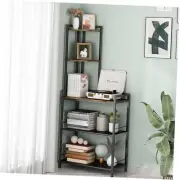 5 Tier Corner Shelf Stand, Freestanding Corner Shelf Unit Bookshelf, Corner