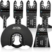 Oscillating Saw Blades, 6 Pcs Metal Oscillating Multitool, Universal Oscillating Tool Blades for Dewalt, Craftsman, Ridgid, Rockwell, Milwaukee, Ryobi(6 Pcs)