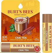 Burt's Bees 100% Natural Origin Moisturising Lip Balm, Chai Tea with Beeswax, 1 Tube, 4.25g