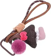 YOSADIER Cute Mushroom Keychain for Bag Mobile Phone Strap Adorable Fabric Phone Charm Soft and Keychain Accessory for Purse Backpack Decoration Unique