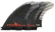FCS II Accelerator Performance Core Tri Fin Set - Black / Red - Medium - New