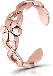 [Hoops & Loops] Sterling Silver Braided Daisy Flower Toe Ring