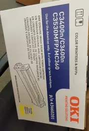 Okidata OKI Image Drum 43460201 Yellow Toner C3530mfp C3400n C3600n MC360