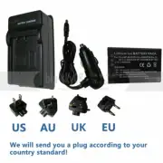 Battery+charger for Fuji NP-60 Pentax D-L12 KODAK KLIC-5000 LI-20B Casio NP-30