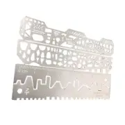 4 In 1 Stainless Steel Scribe Line Drilling Templates Ruler 1/100 1/144 Model A