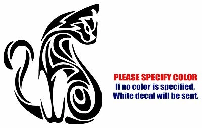 Cat Silhouette Graphic Die Cut decal sticker Car Truck Boat Window Bumper 10"