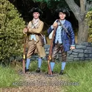 W.Britain 16144 "Brothers in Arms" Two Minutemen Standing Ready (Britains)