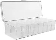 Gogogmee Power Cord Organizer Box with Lid Detachable Dividers for USB Cords Phone Chargers and Headphones Cable Storage Case for Tidy Home and Office Organization