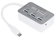 USB 3.1 Type C To 3 Port USB 3.0 Hub Combo MS SD M2 TF Card Reader for PC Laptop