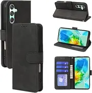 for Samsung Galaxy A16 Flip Case，PU Leather Wallet Book Kickstand Magnetic Shockproof Protect Phone Cover for Samsung A16 5G / 4G (Black)