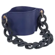 Water Bottle Carrier Holder with Strap, 160x75mm Cup Holder, Dark Blue