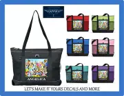 DISNEY CHARACTERS COLLAGE PERSONALIZED MONOGRAM NAME CUSTOM TOTE PURSE BAG ZIPS