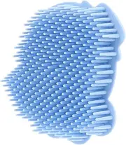 WOONEKY Bath Brush Set Silicone Brush Gentle Bristles Massager and Comfort Handle for Baby Scalp Care