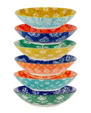 Certified International Carnival Set of 6 Soup/Pasta Bowls