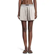 [TOM FORD] Stretch Silk Satin PJ Shorts Silver