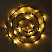 10 ft 30 LED Green Leaves Fairy Lights Battery Operated Garland Centerpieces