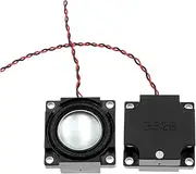 2-Piece Square 28mm Magnetic Speakers with Paper Cones for Sound Projects