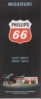1961 Phillips 66 Road Map: Missouri NOS