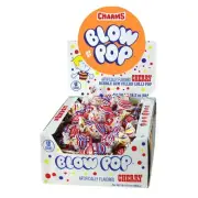 Charms Blow Pop Bubble Gum Filled Lollipop Cherry Fruit Flavor Gluten Free 48ct