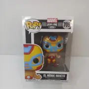 Funko Pop Bobble Head Marvel Lucha Libre El Heroe Invicto (Iron Man) + Protector