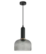 Vintaj Dome Shape Pendant Light Smokey Black