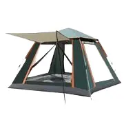 Silver glue Waterproof Camping tent with Awning - Size: 240x240x155cm, charming and sturdy for outdoor excursions