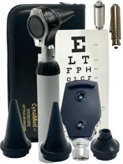 Incredible 3.2V Pro LED 5X LENS OTOSCOPE OPTHALMOSCOPE SET W/ZIPPER CASE A+ CE