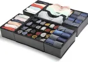 Puricon Drawer Organiser Compartment 6 Pack (Underwear Socks Baby Clothes Ties)