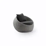 Newport Outdoor Wicker Lounge 2x Arm Chair with Side Table - Outdoor Wicker Lounges