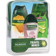 Palmolive Travel Pack Minis Shampoo Conditioner & Bodywash each