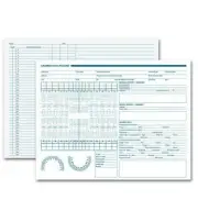 Dental Exam Record, Anatomic Diagrams, Horizontal Format / Nebs Deluxe No. 21012