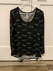 Lynnae LuLaRoe - Medium, Motorcycle Pattern (NWT) Black and White