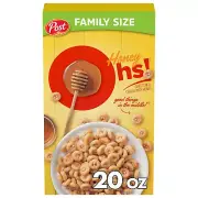 Post Honey Oh!S® Cereal, Filled Ohs Breakfast Cereal, Breakfast Snacks, 20 Oz –